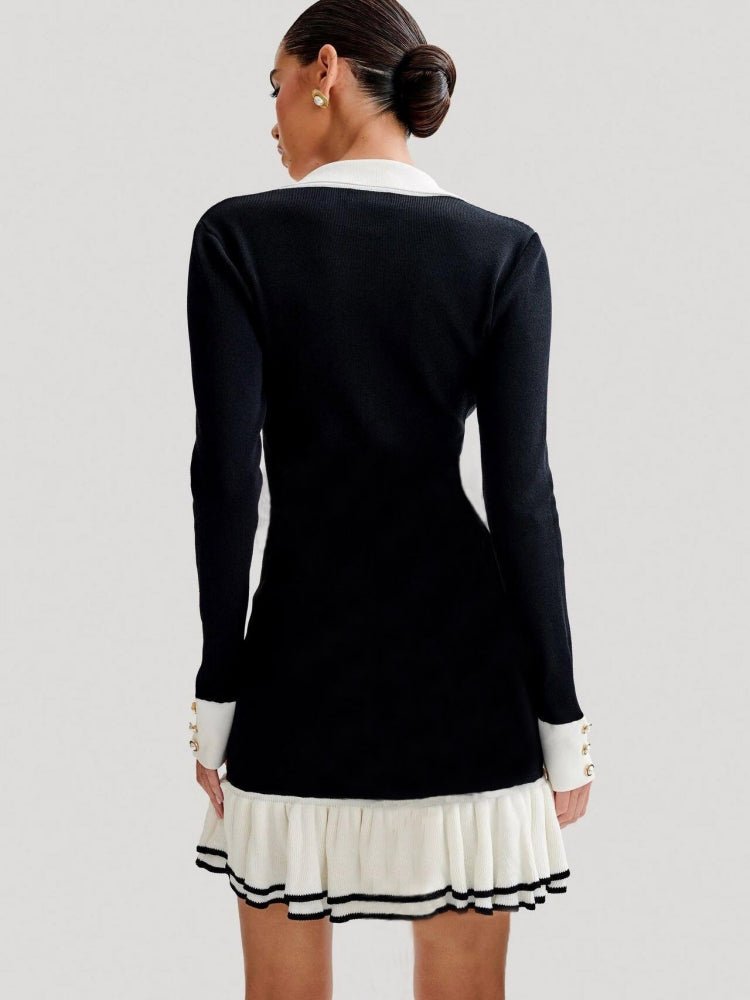 Elegance in Ruffles Mini Dress - TheBohoBloom