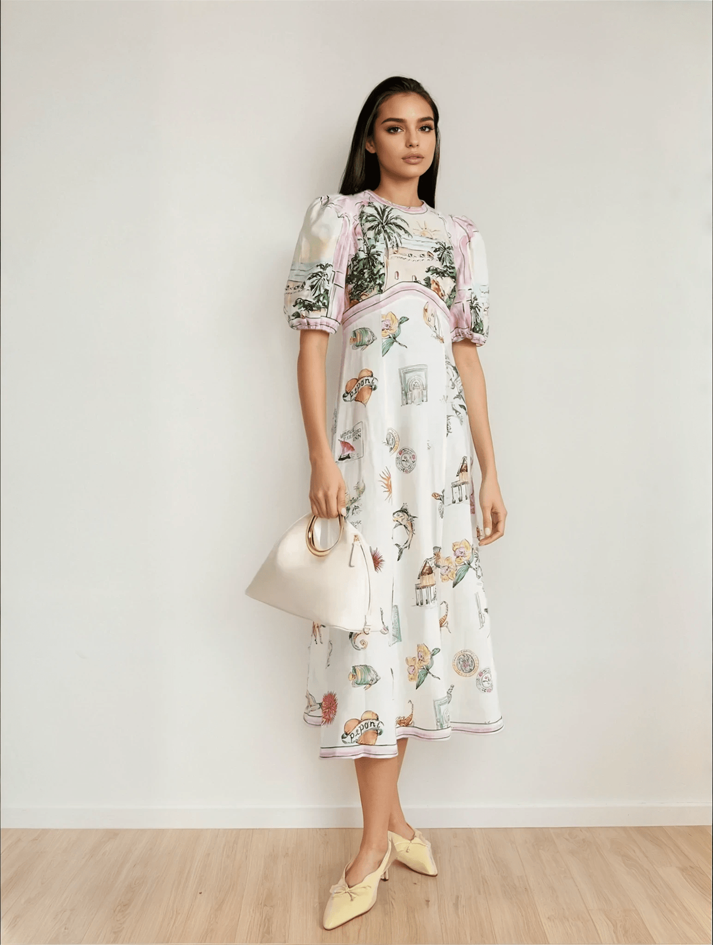 Vintage Voyage Midi Dress - TheBohoBloom