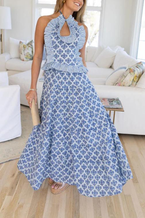 Tatum Statement Co - Ord Maxi Dress - TheBohoBloom
