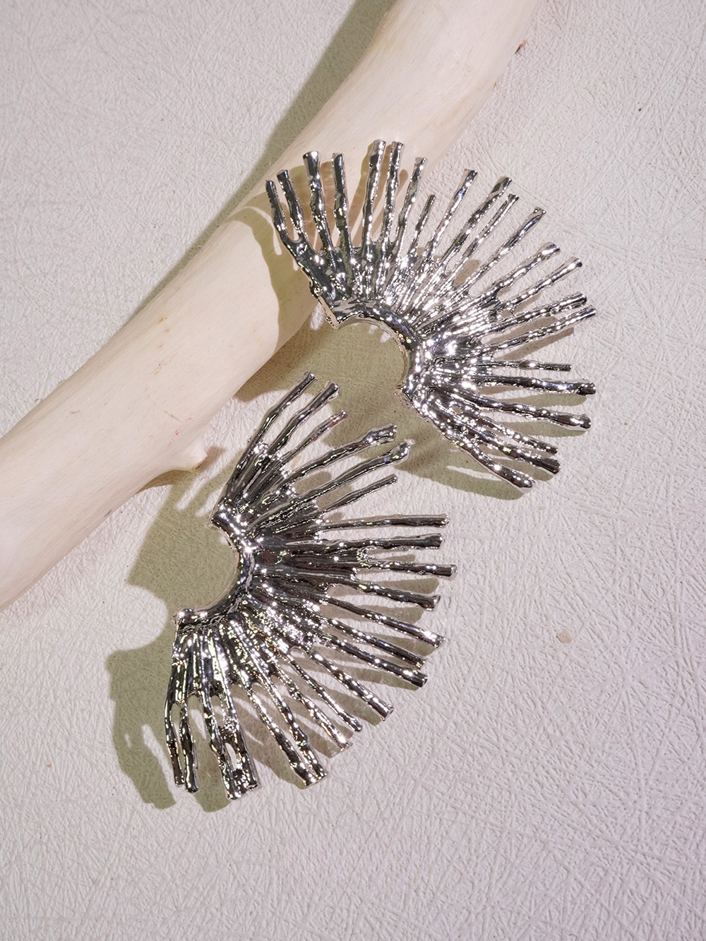 Cosmic Glint Fan Earrings