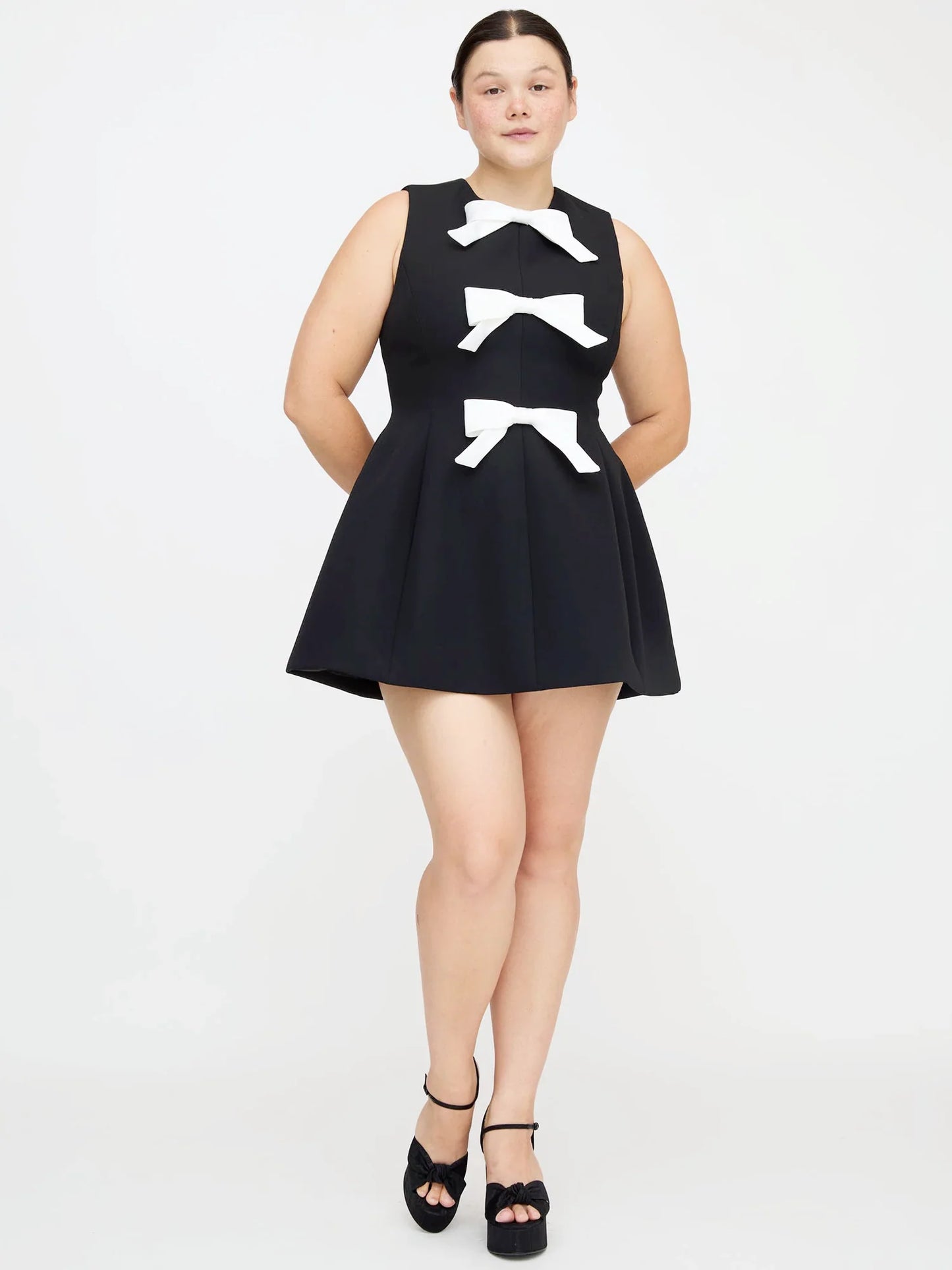 Bow Elegance Mini Dress - TheBohoBloom