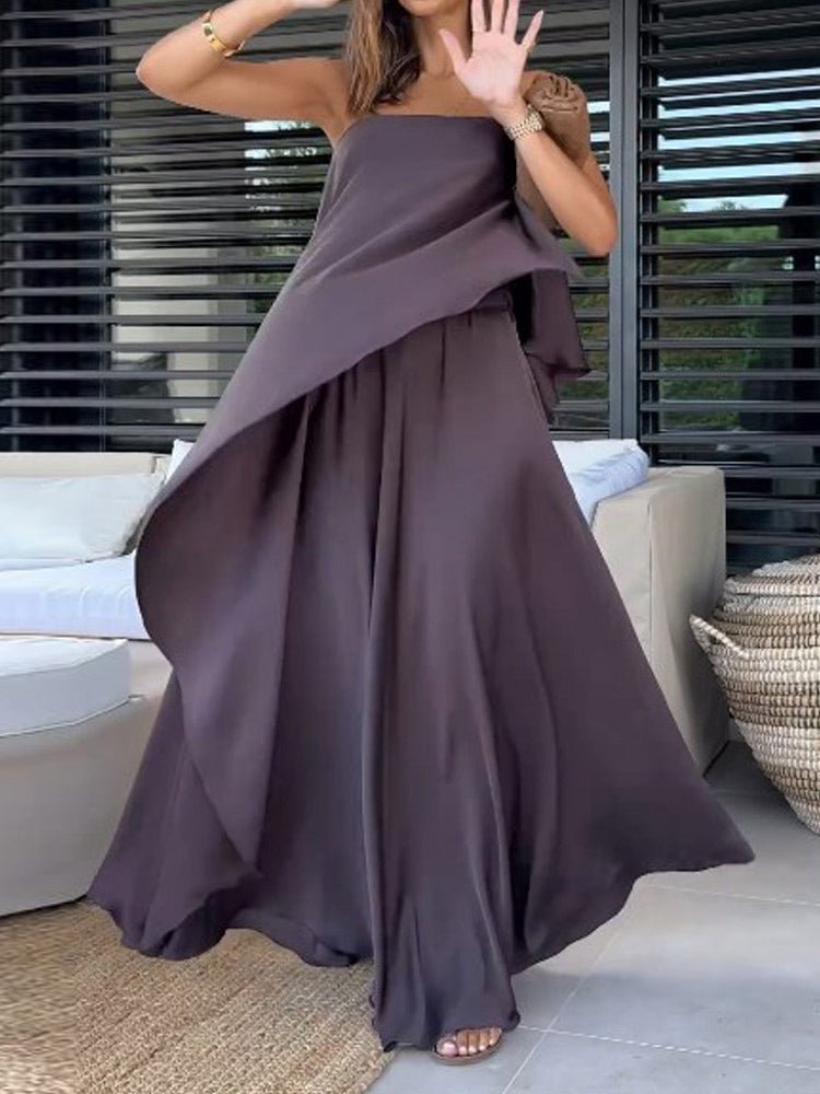 Luxe Sleeveless Tube Maxi Dress - TheBohoBloom