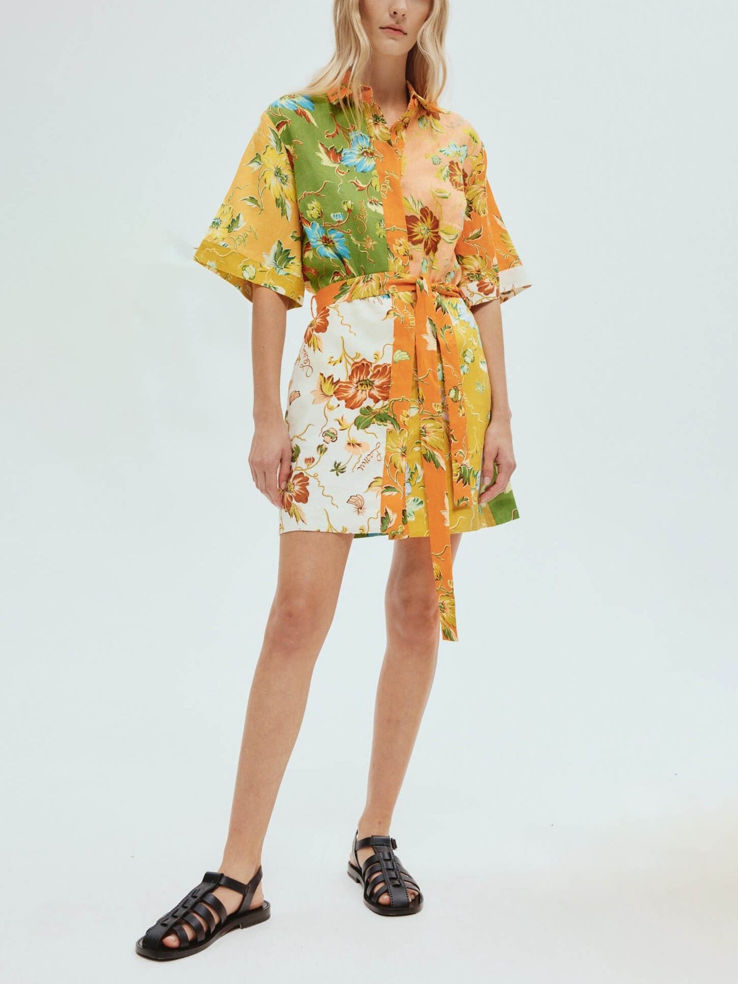Flora Fusion Statement Mini Dress - TheBohoBloom