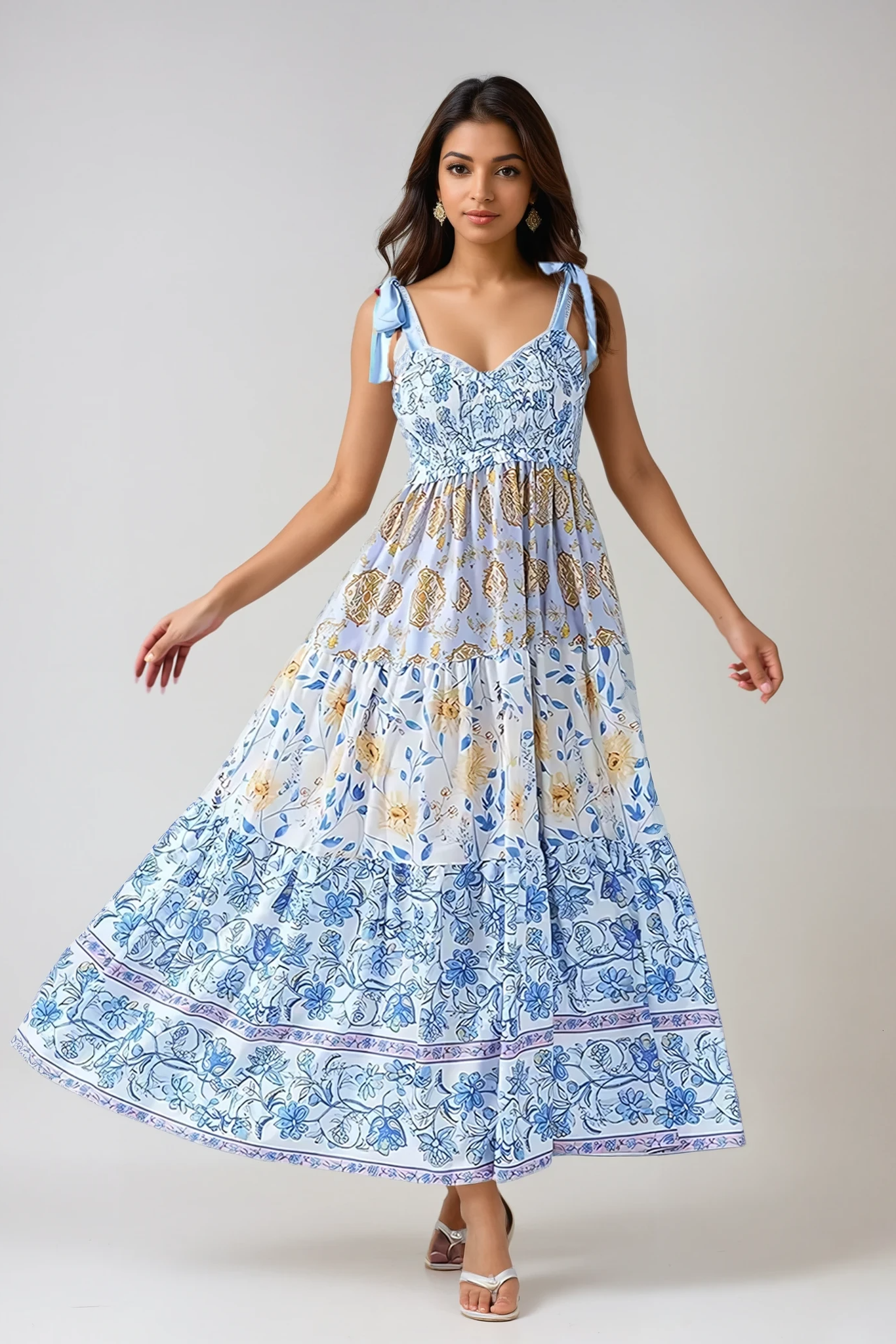 Tullewhim Rosette Maxi Dress