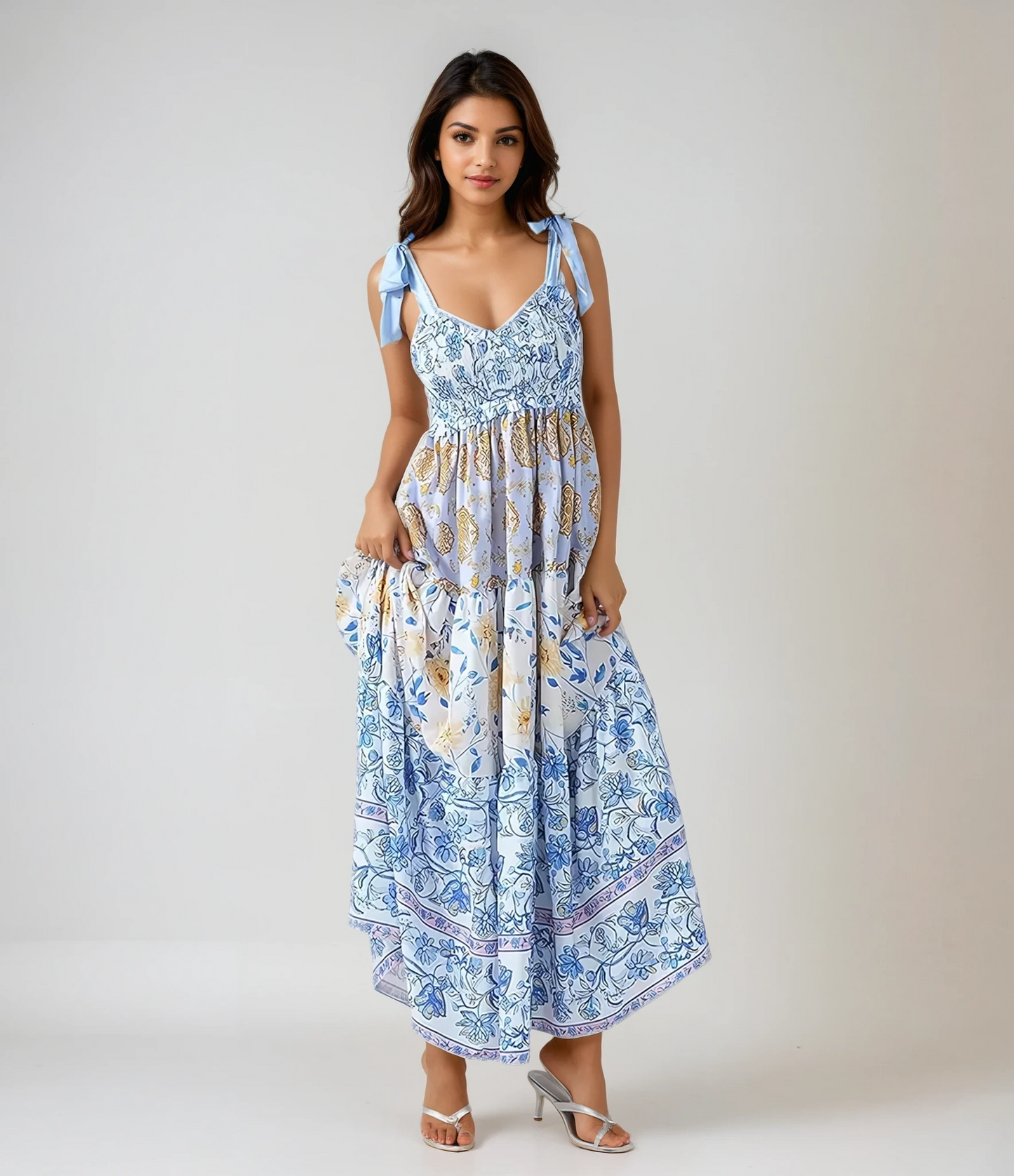 Tullewhim Rosette Maxi Dress