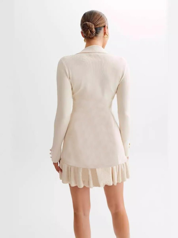 Elegance in Ruffles Mini Dress - TheBohoBloom