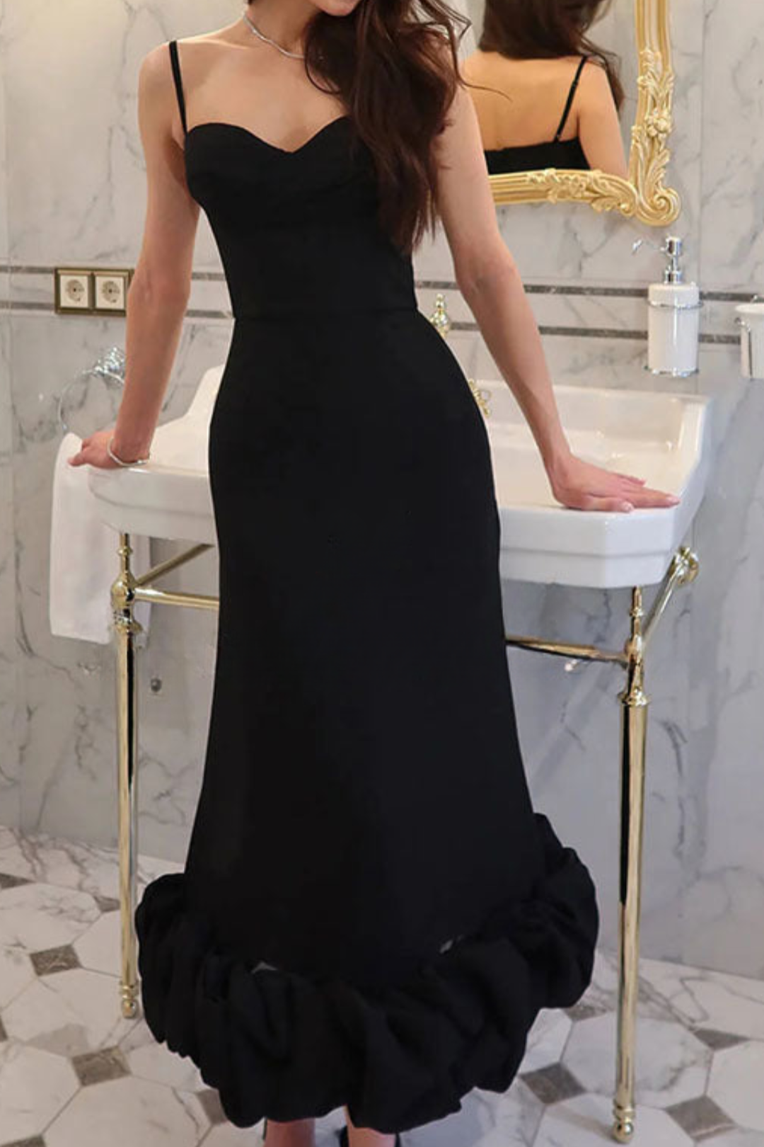 Isolde Draped Glow Midi Dress