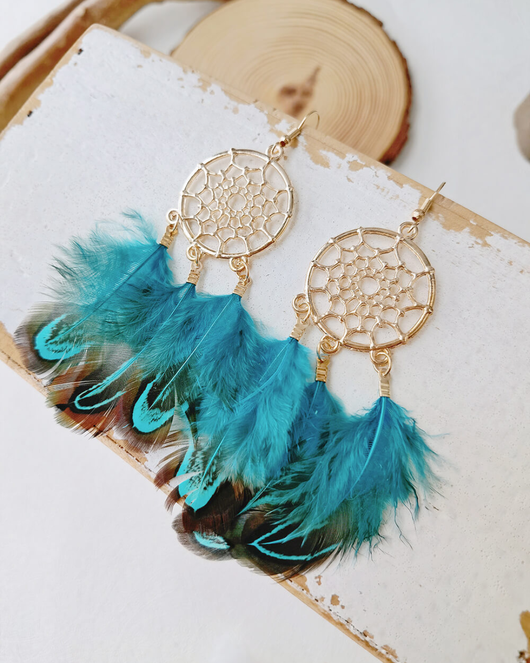 Mystic Plum Dreamcatcher Earrings