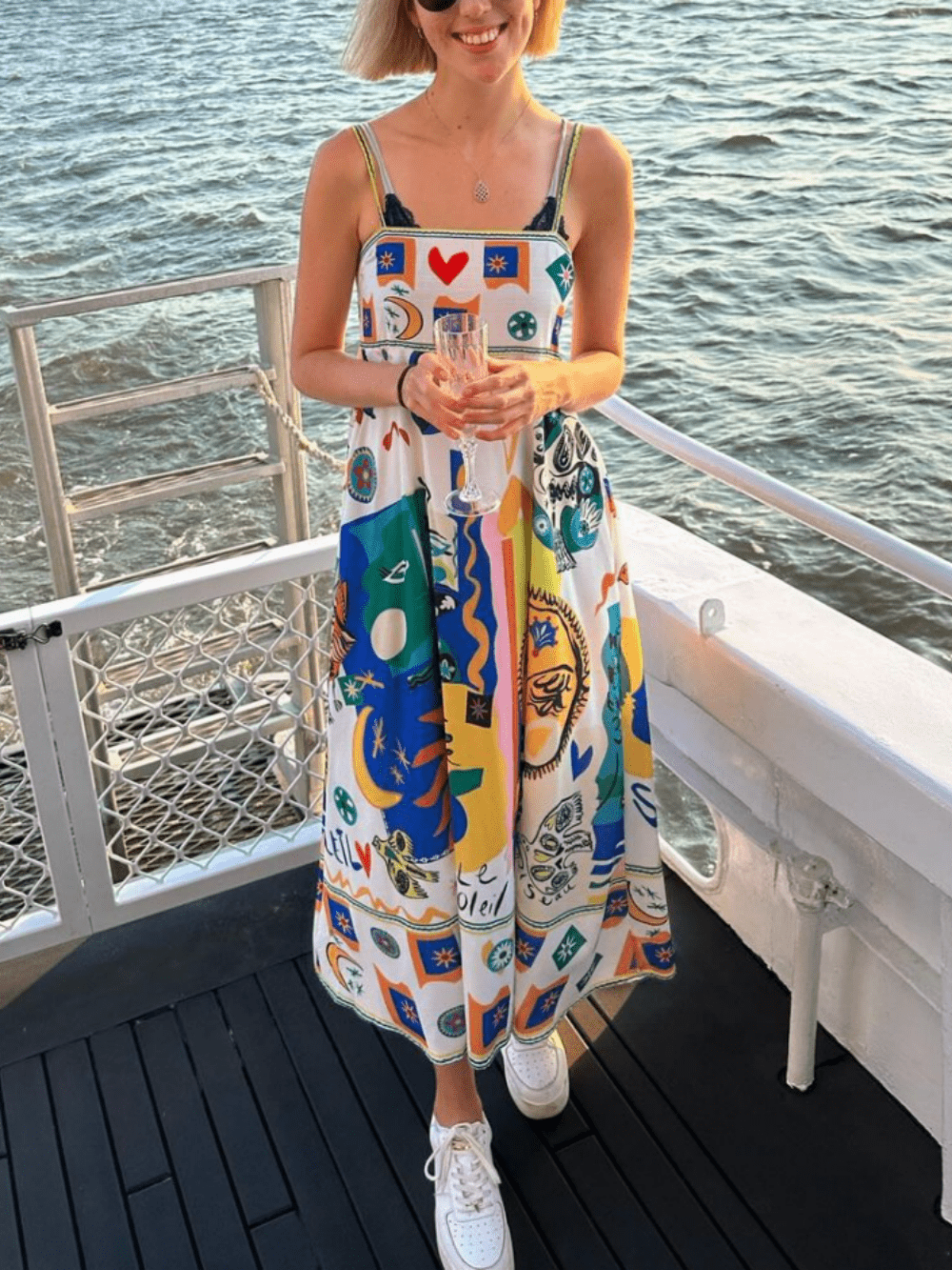 Tuscan Escape Printed Mini Dress - TheBohoBloom
