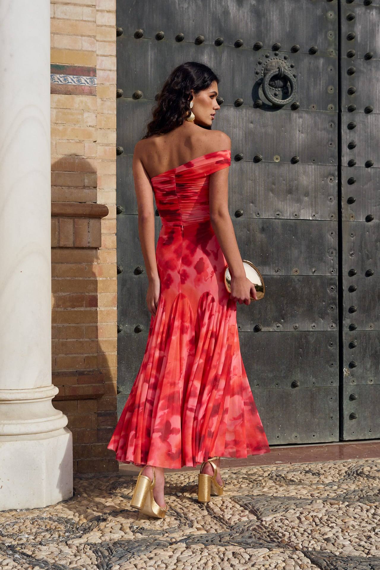 Fiery Elegance Co-Ord Maxi Dress
