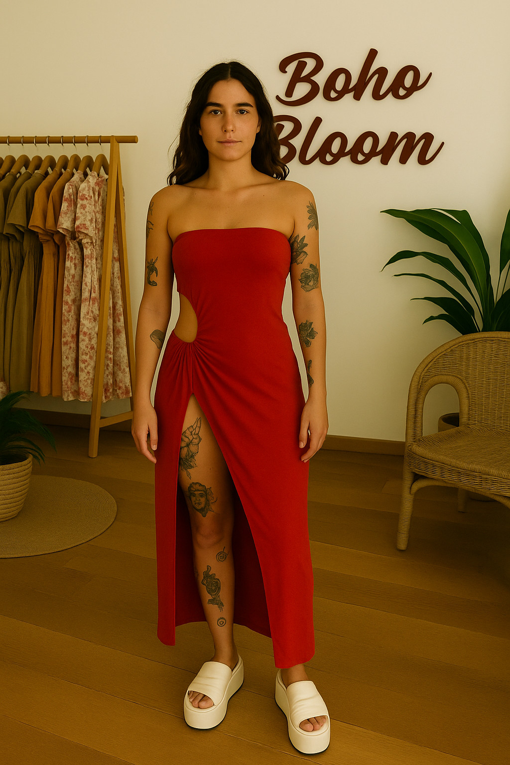Seduction High-Slit Maxi Dress
