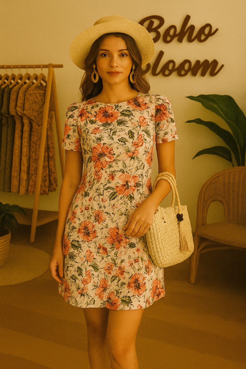 Coralia Whisper Floral Mini Dress