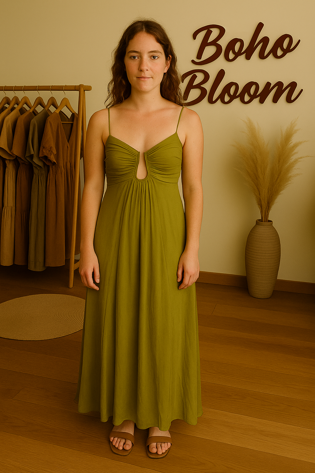 Sylvara Keyhole Maxi Dress