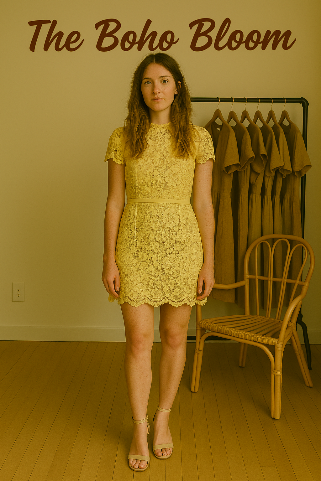 Vestido Mini Delicata de Cuello Alto