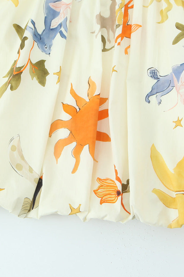 Whimsy Skyfall Printed Mini Dress