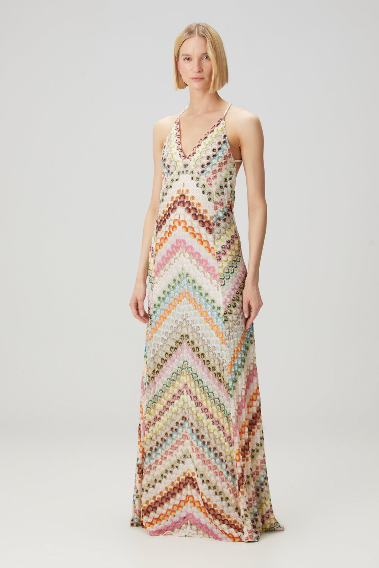 Rainbow Mesa Boho Maxi Dress