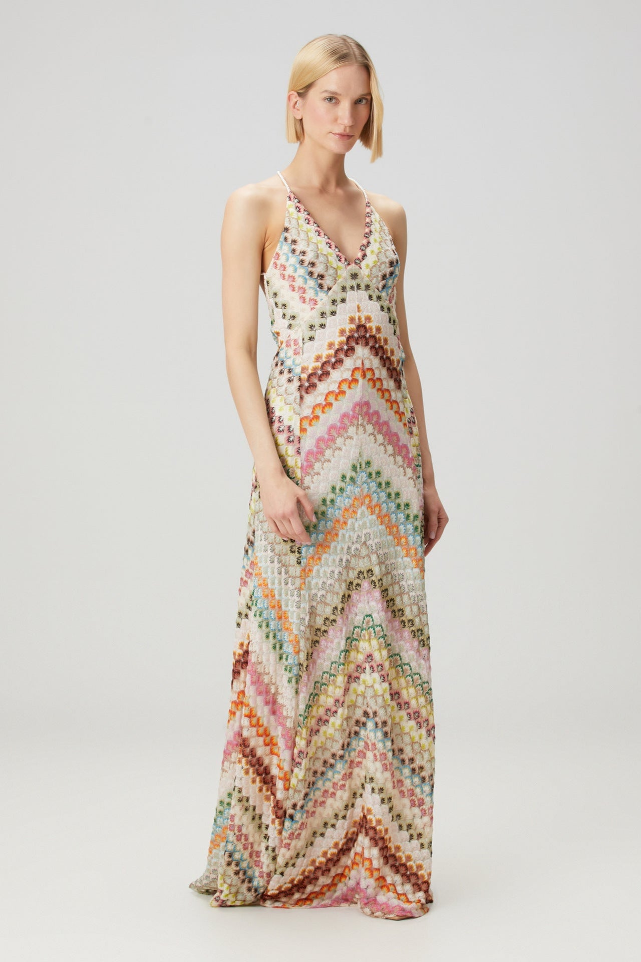 Rainbow Mesa Boho Maxi Dress