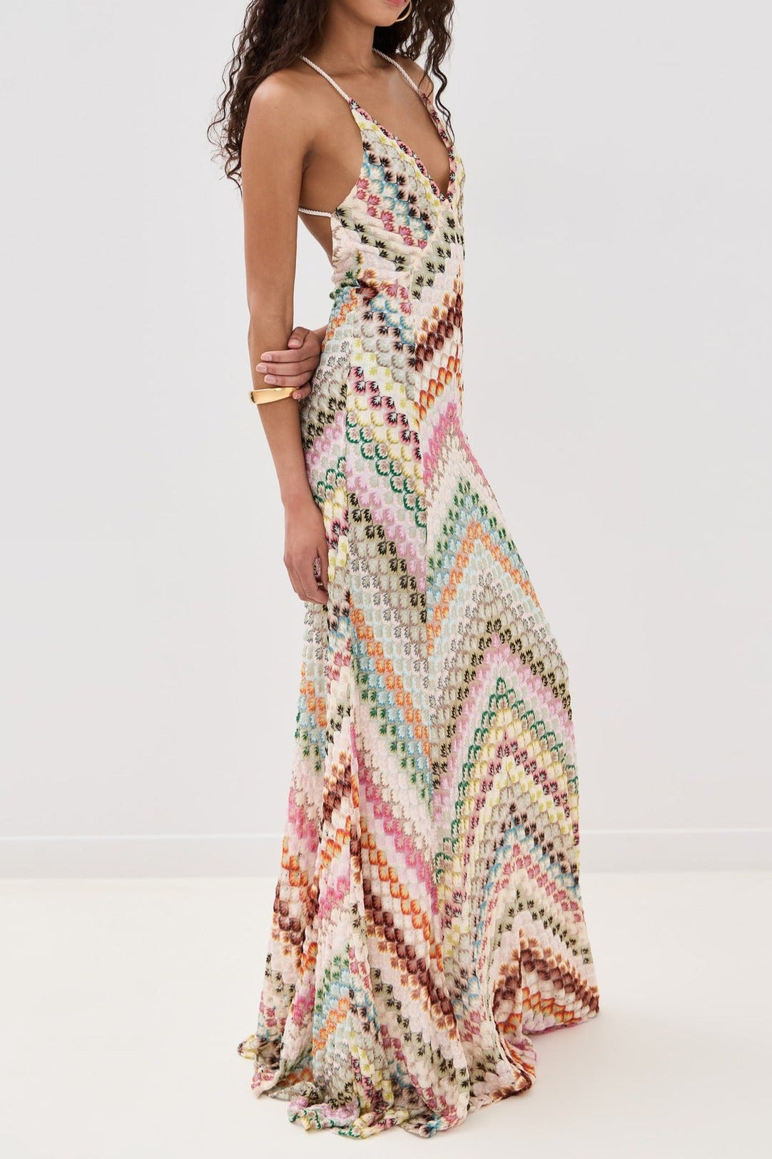 Rainbow Mesa Boho Maxi Dress