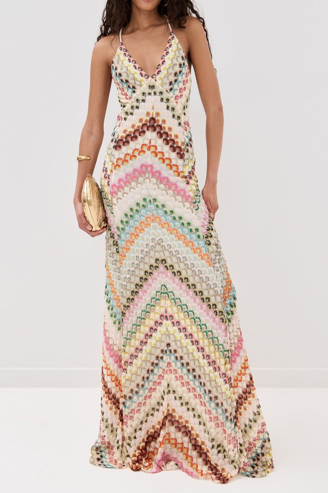 Rainbow Mesa Boho Maxi Dress