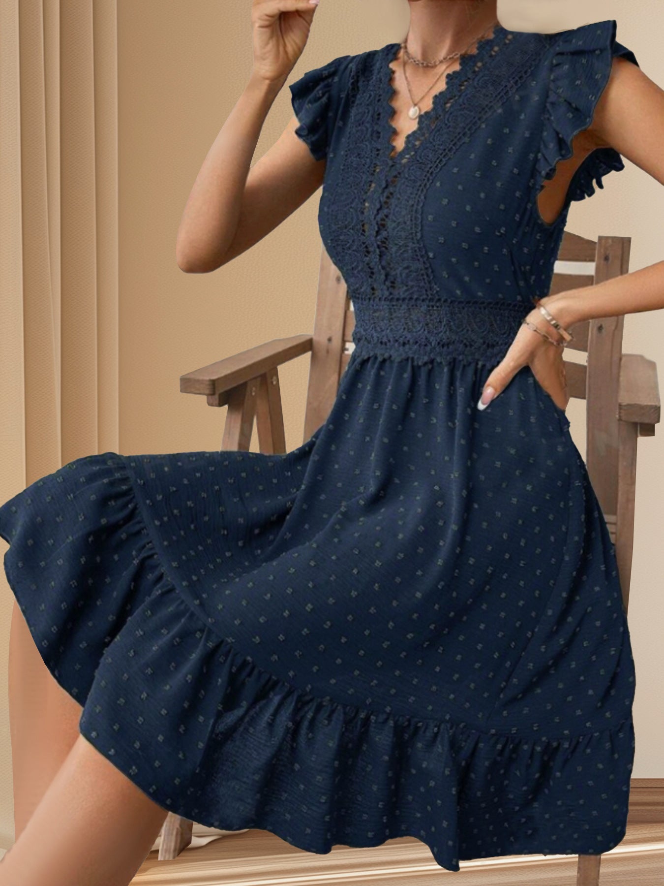 Indigo Charm Mini Dress