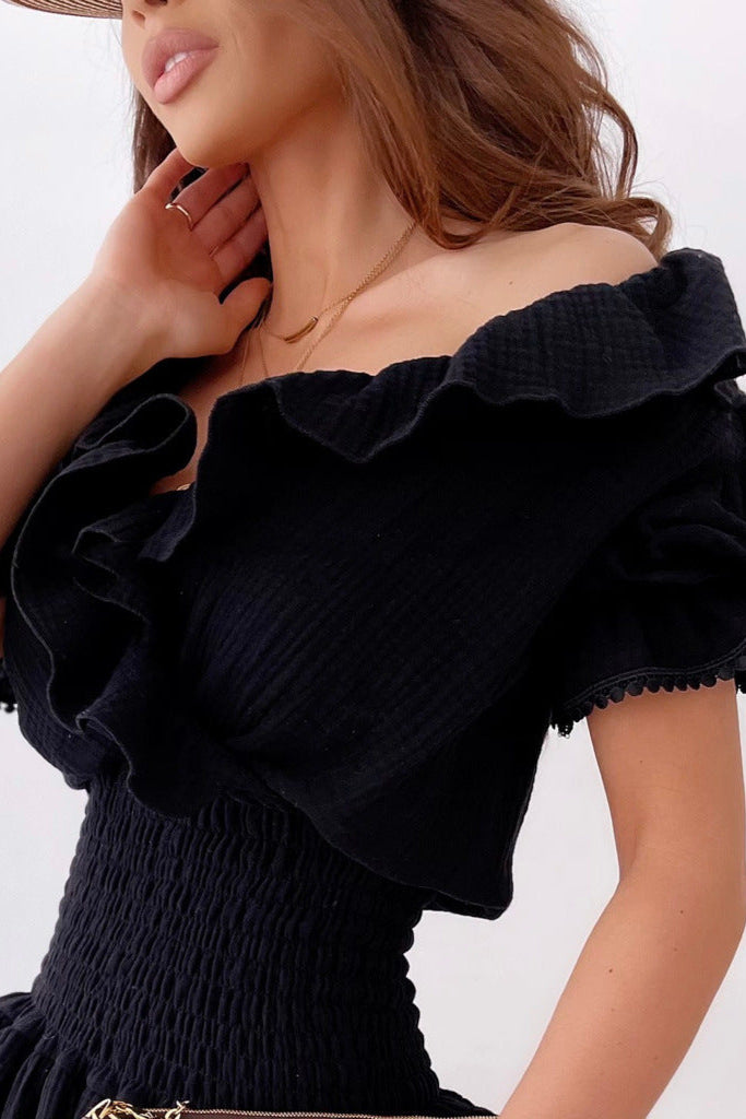 Kiss Off-Shoulder Mini Dress