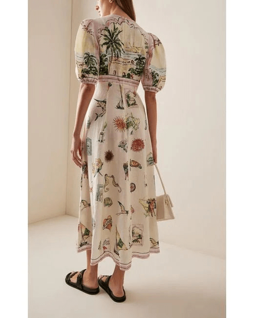 Vintage Voyage Midi Dress - TheBohoBloom
