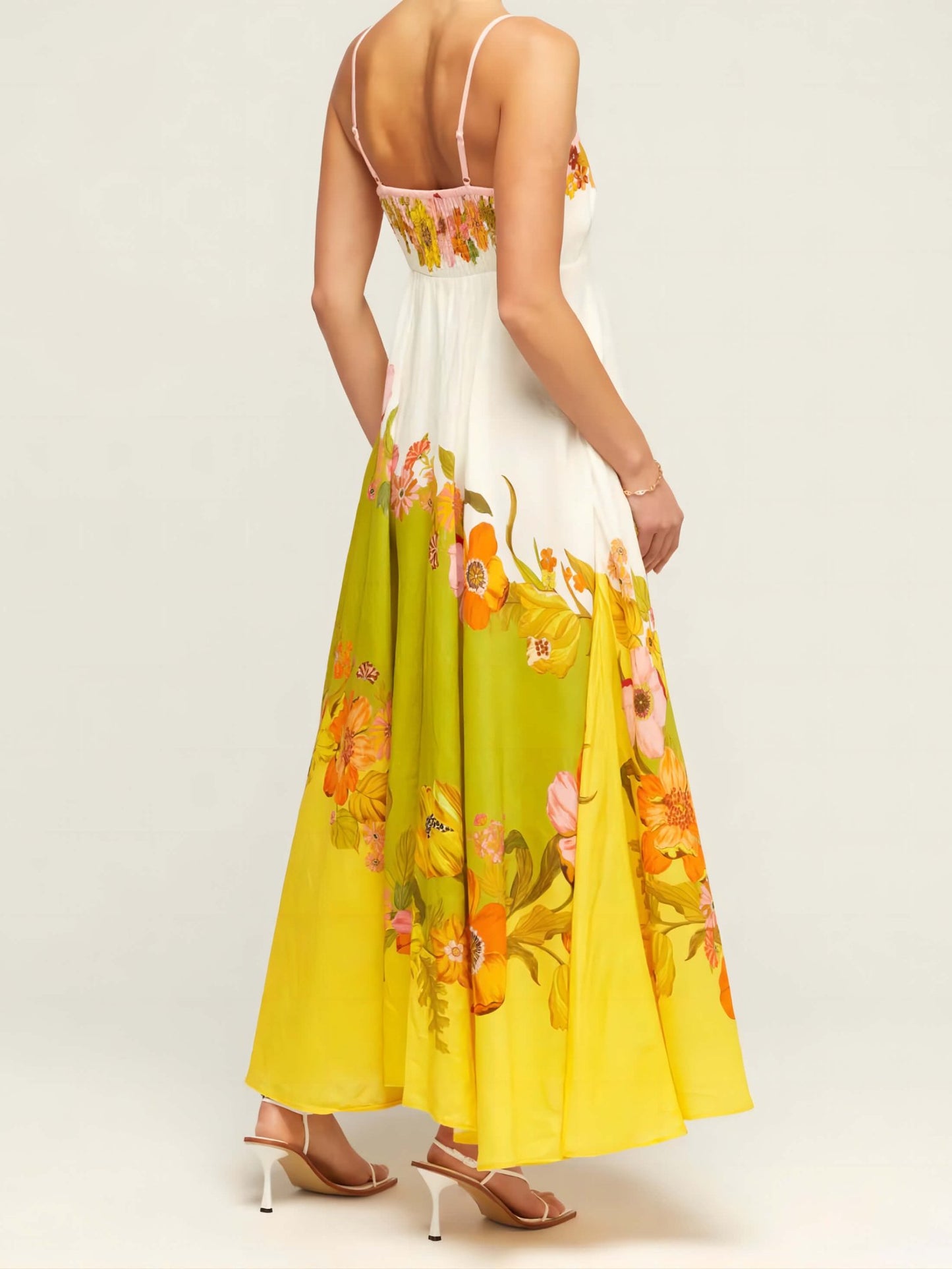 Soft Sunrise Floral Maxi Dress - TheBohoBloom