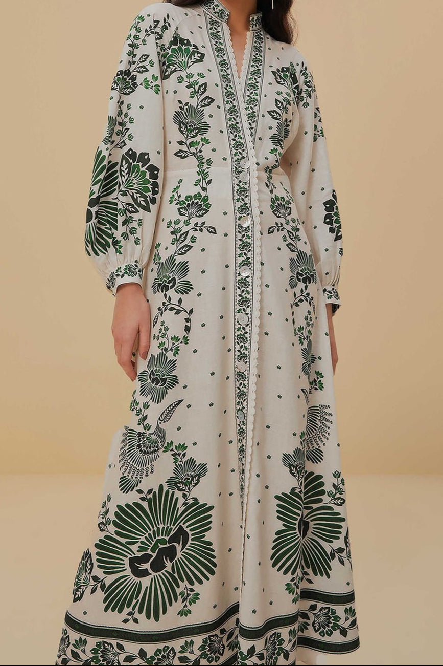 Verdant Charm Maxi Dress - TheBohoBloom