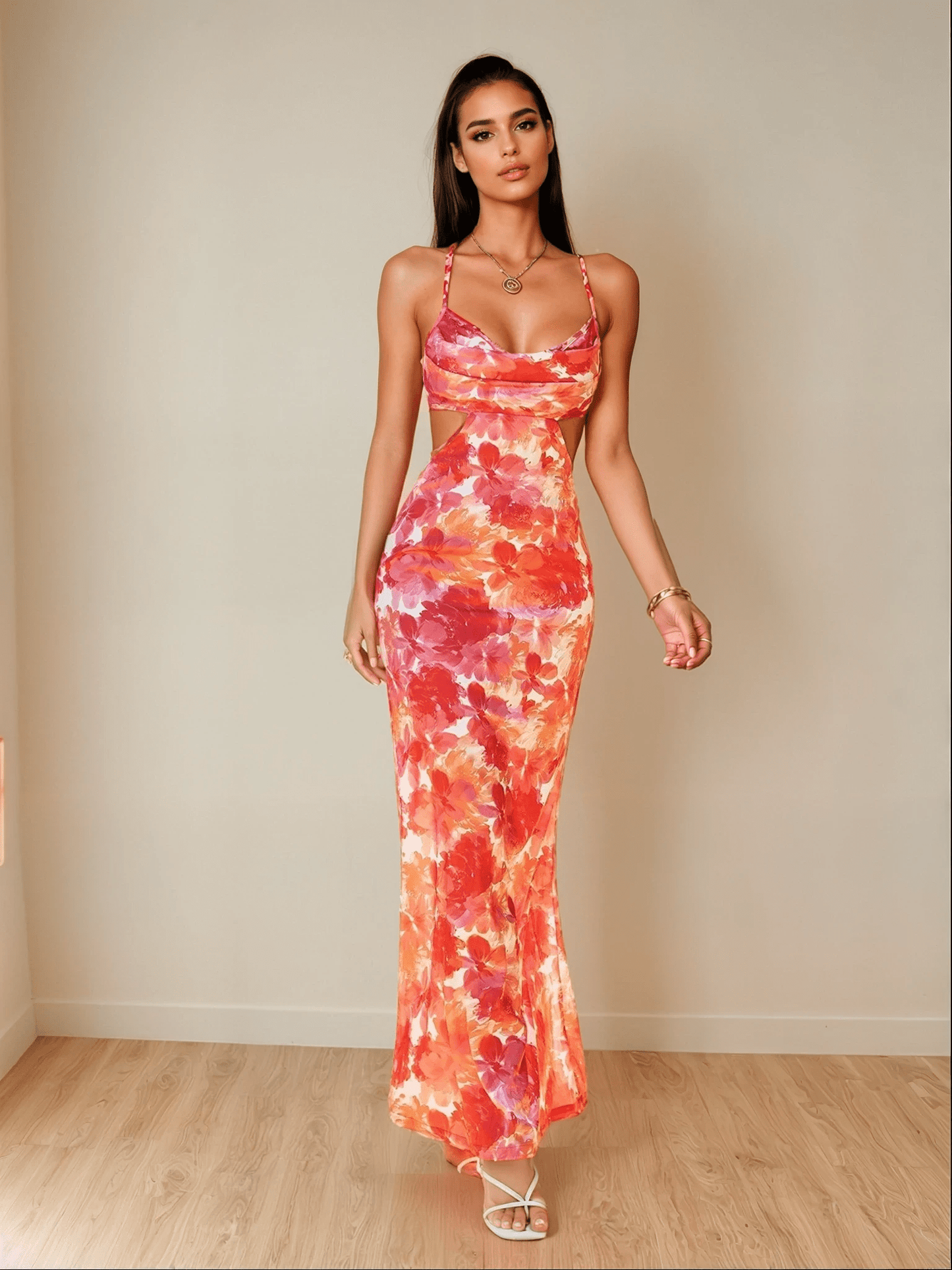 Scarlet Garden Maxi Dress - TheBohoBloom