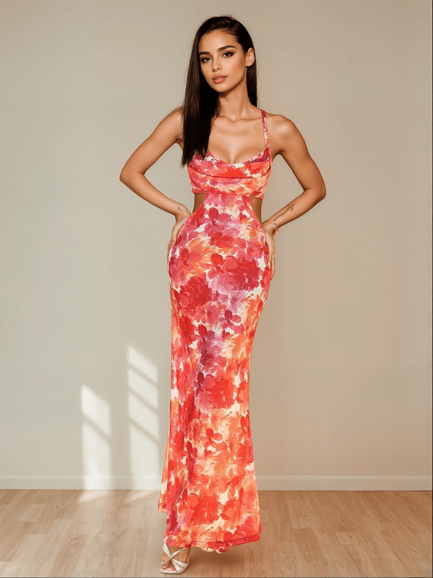 Scarlet Garden Maxi Dress - TheBohoBloom
