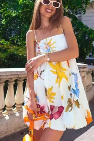 Whimsy Skyfall Printed Mini Dress