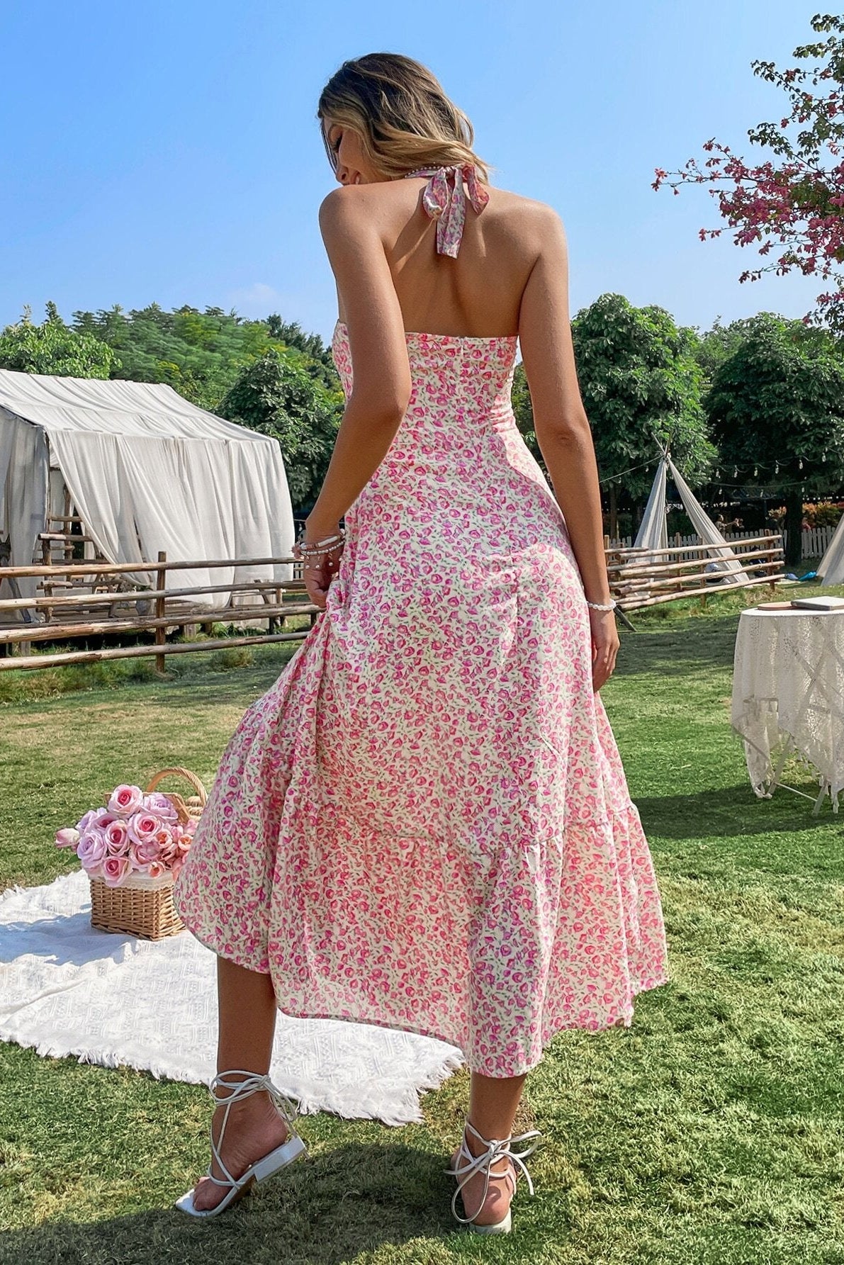 Blushfield Garden Midi Dress