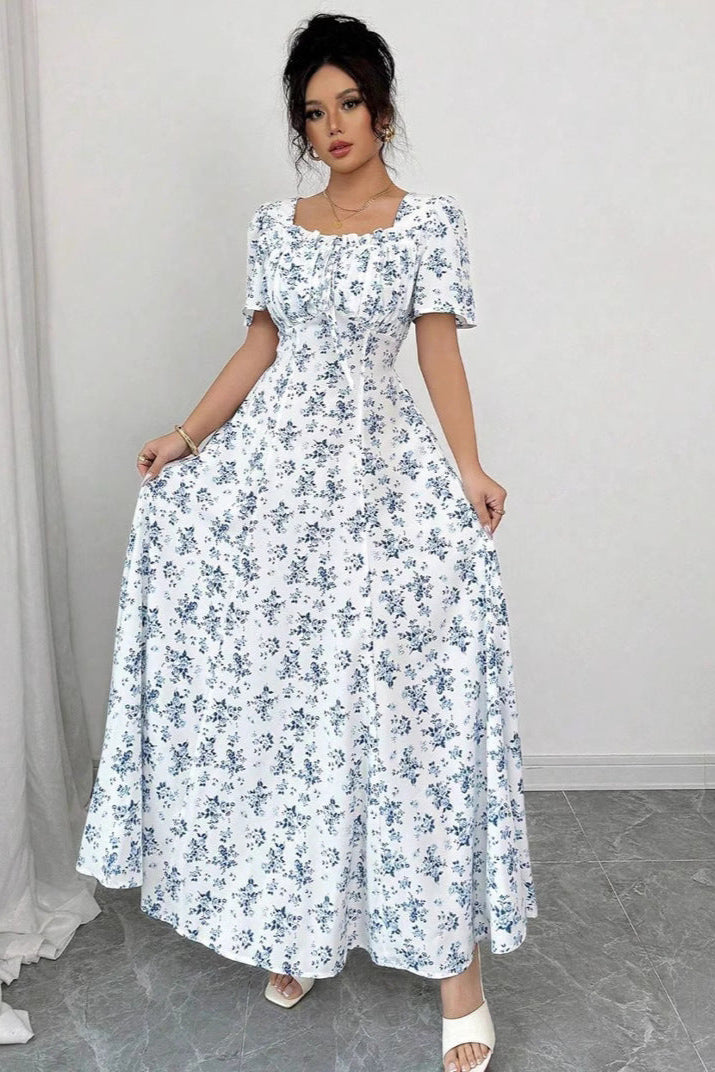 Frosted Bloom Prairie Maxi Dress