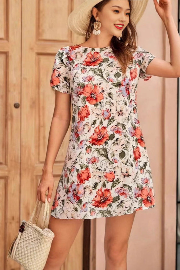 Coralia Whisper Floral Mini Dress