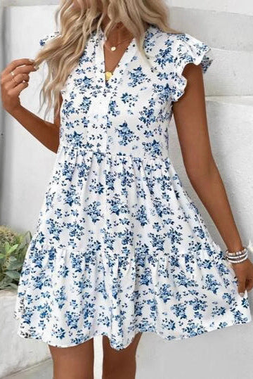 Delft Charm Mini Dress