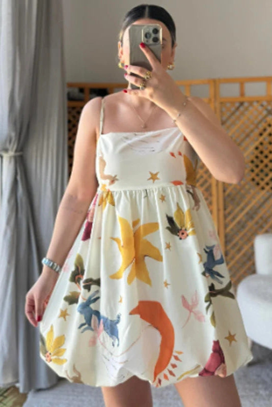 Whimsy Skyfall Printed Mini Dress