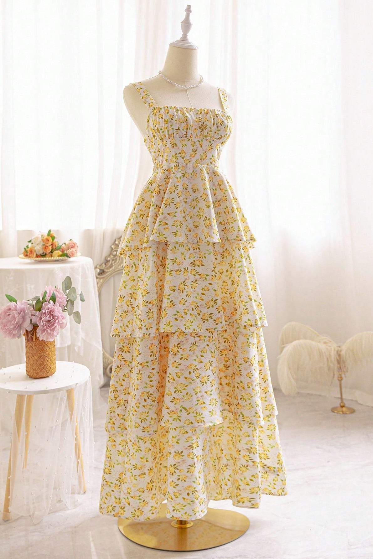 Belle Botanique Tier Midi Dress
