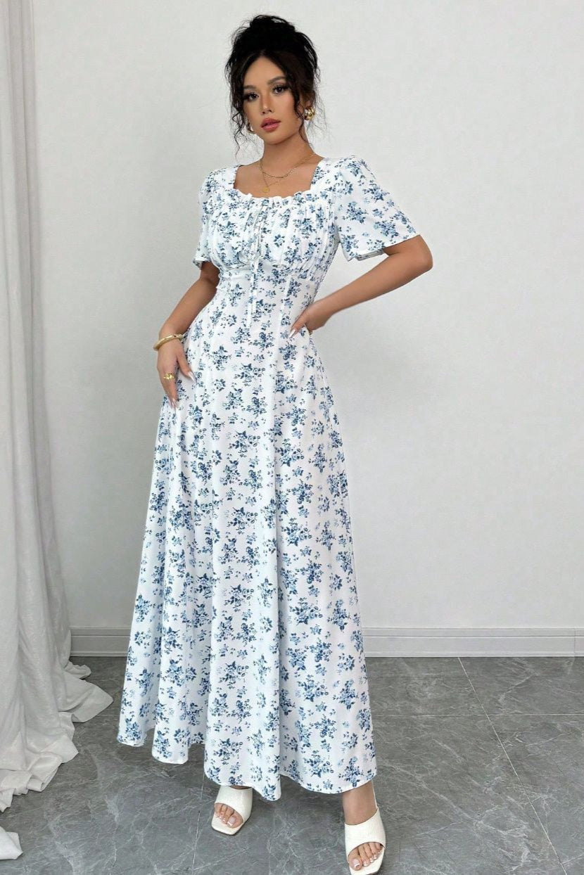 Frosted Bloom Prairie Maxi Dress