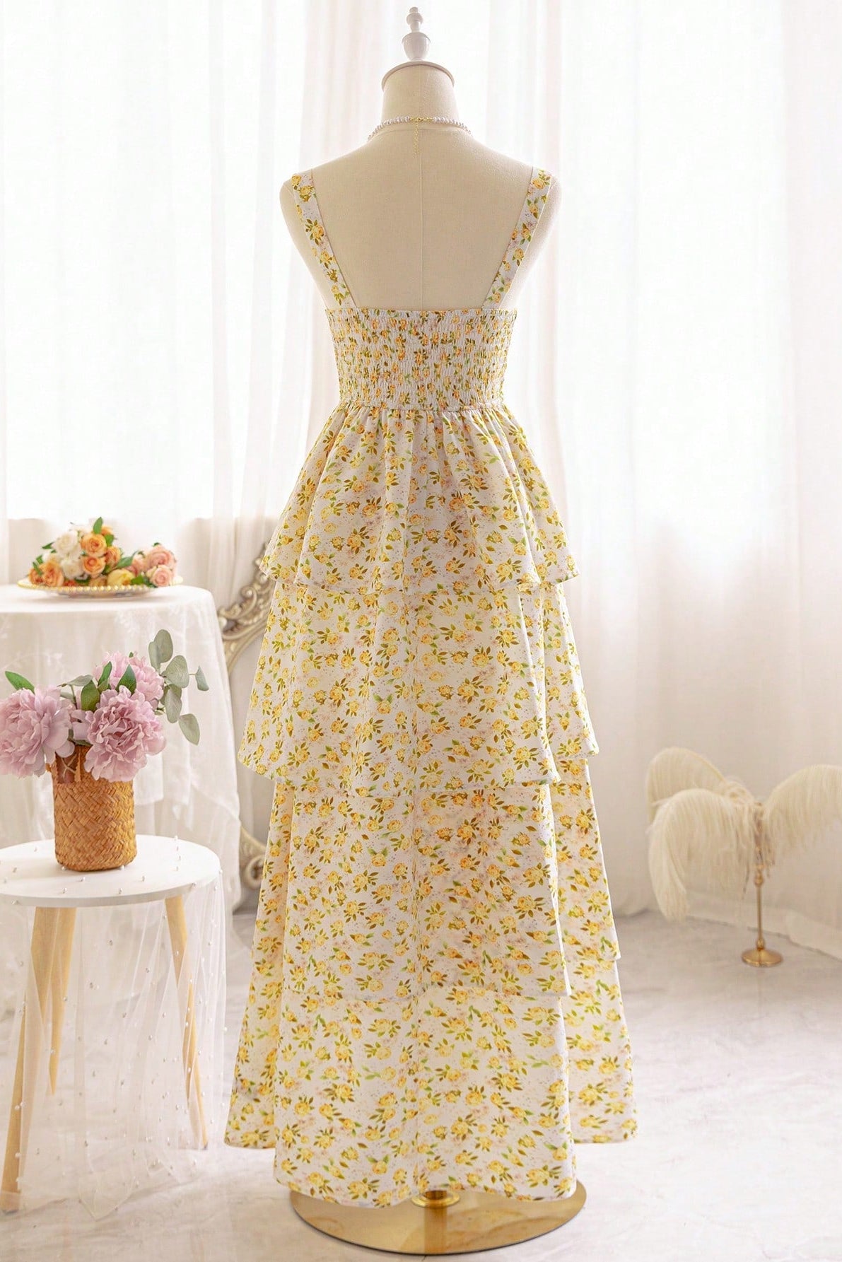 Belle Botanique Tier Midi Dress
