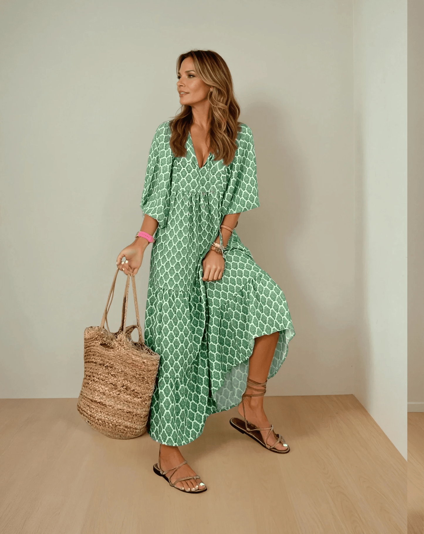 Portofino Escape Midi Dress - TheBohoBloom