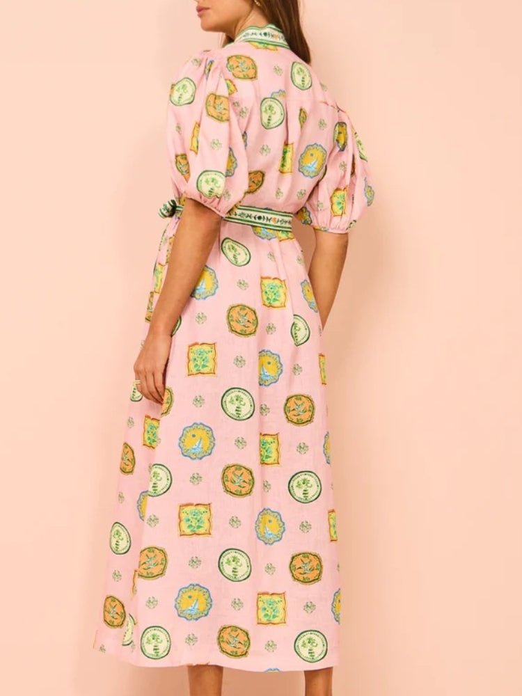 Vibrant Flow Cardigan Midi Dress - TheBohoBloom