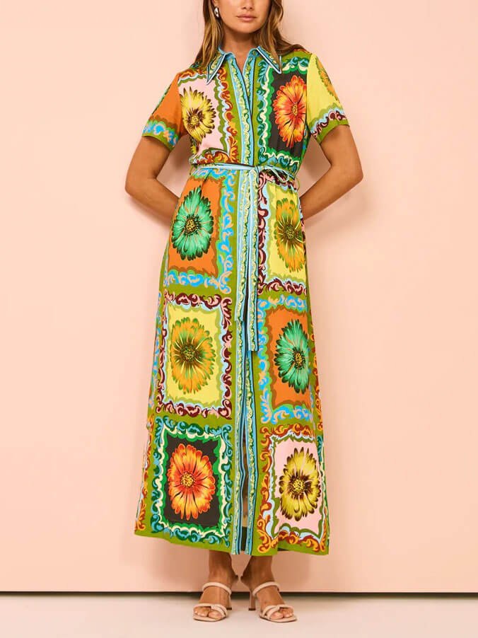 Florabelle Vintage Maxi Dress - TheBohoBloom