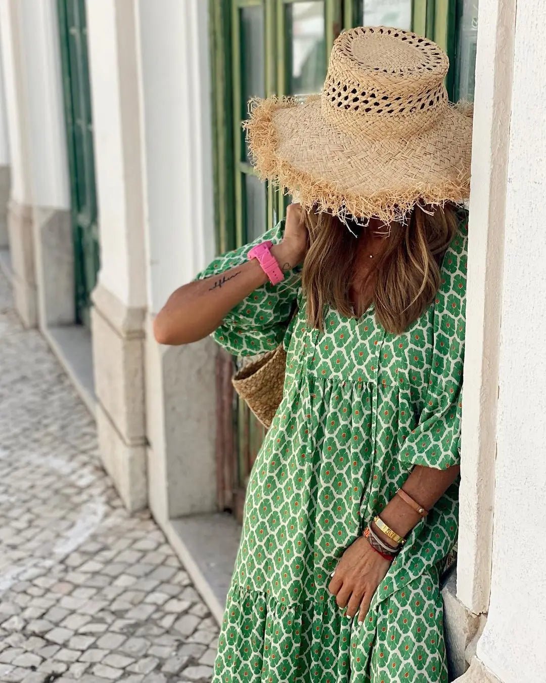 Portofino Escape Midi Dress - TheBohoBloom