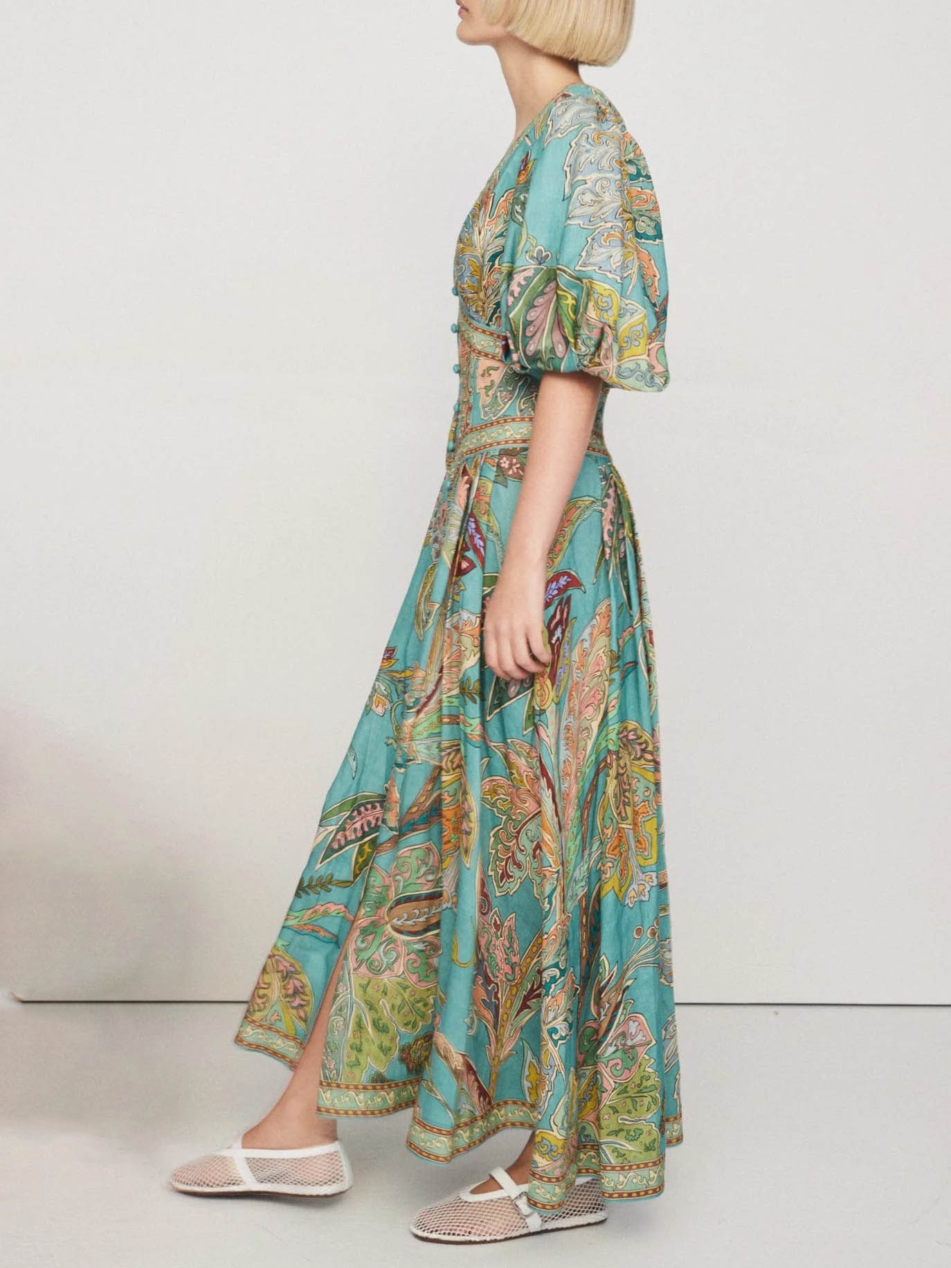 Regal Bloom Vintage Midi Dress - TheBohoBloom