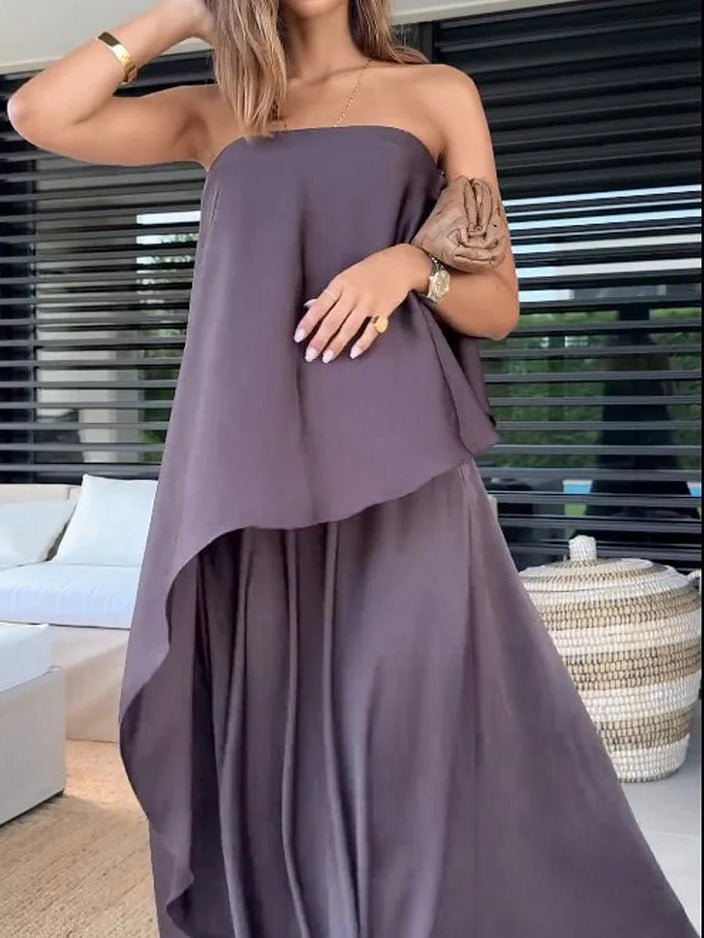Luxe Sleeveless Tube Maxi Dress - TheBohoBloom