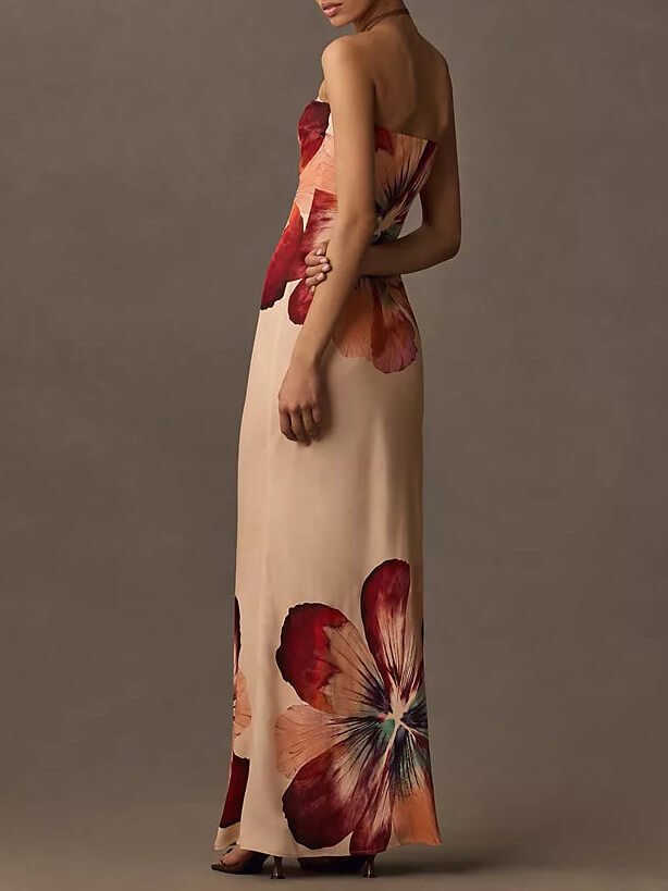 Sleek & Sexy Strapless Maxi Dress - TheBohoBloom