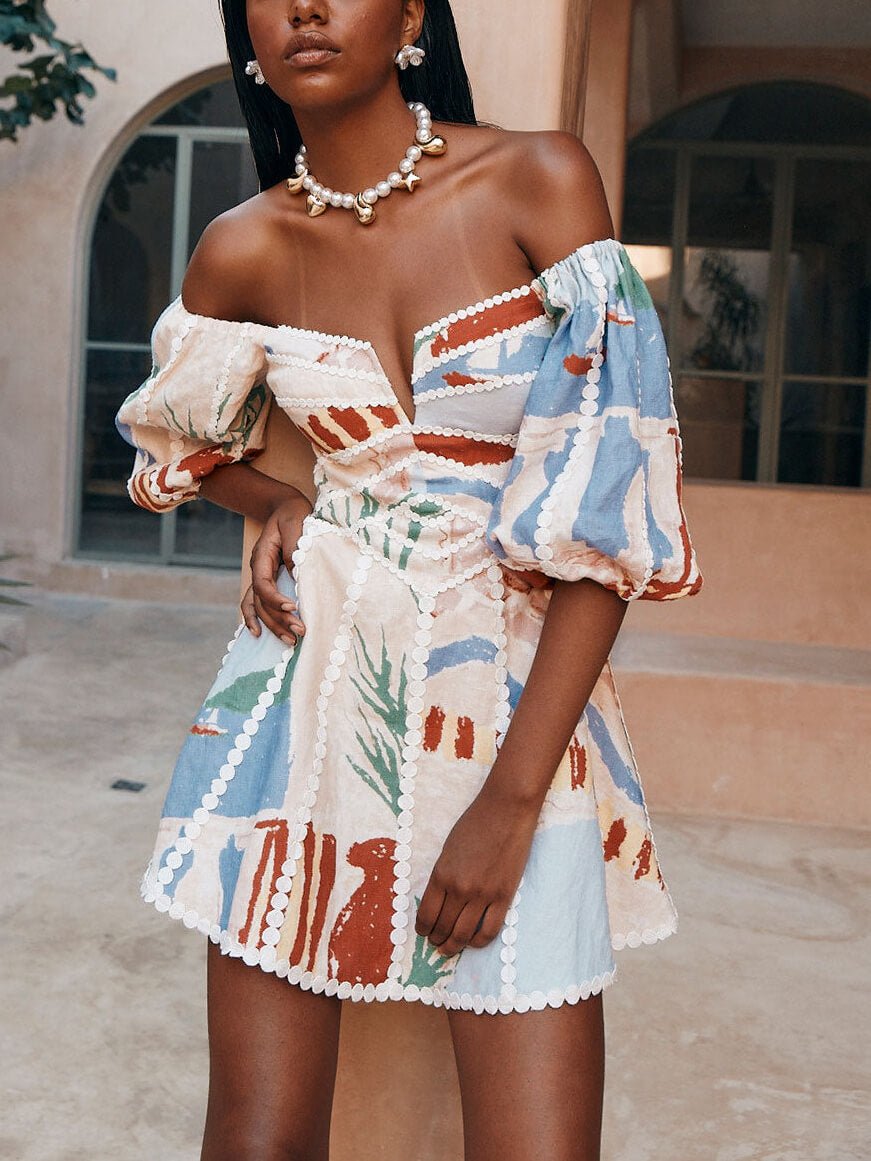 Contemporary Art - Inspired Mini Dress - TheBohoBloom