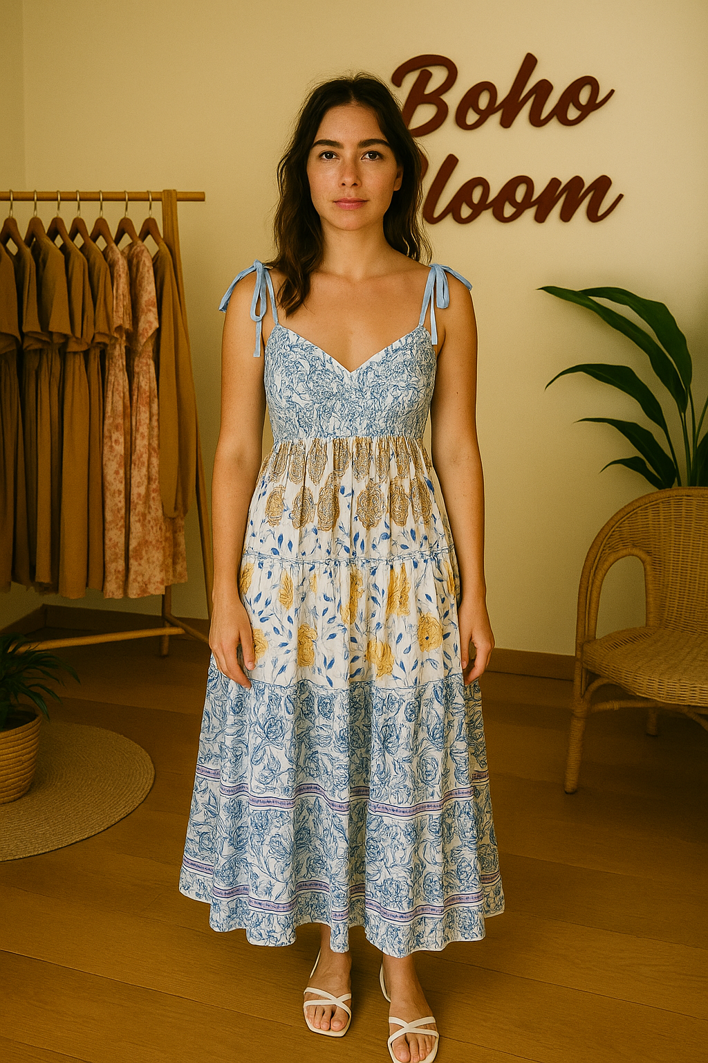 Tullewhim Rosette Maxi Dress