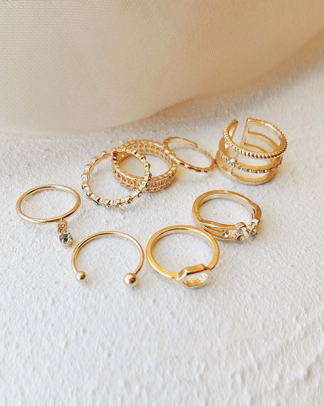 Starlit Form Ring Set