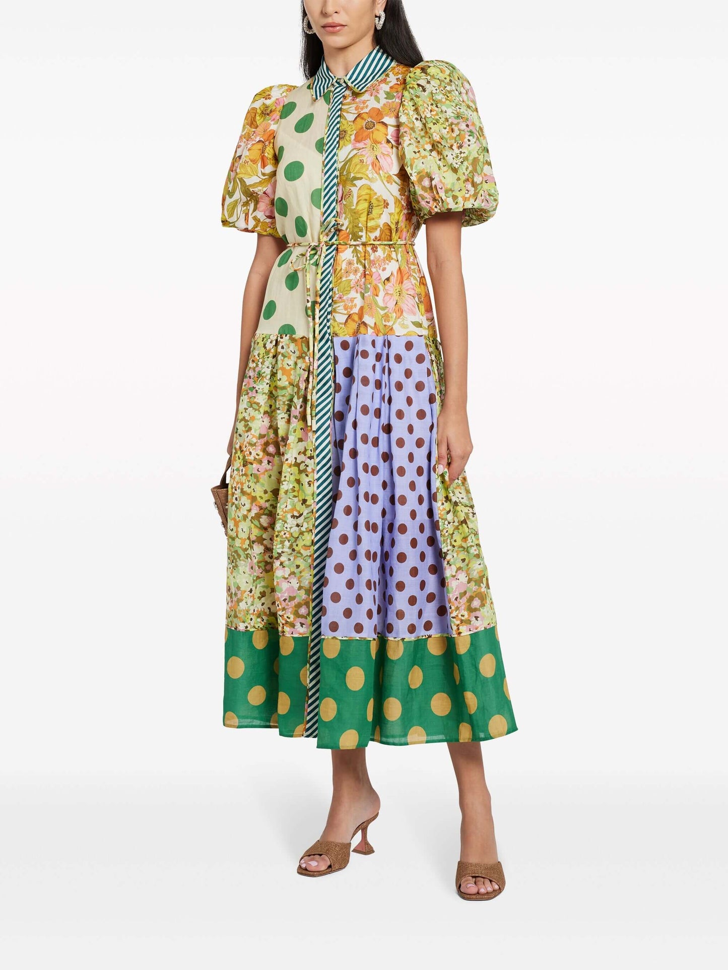Victorian Blossom Puff Sleeve Midi Dress - TheBohoBloom